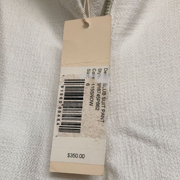 NWT Rebecca Taylor white textured pants - Picture 4 of 8